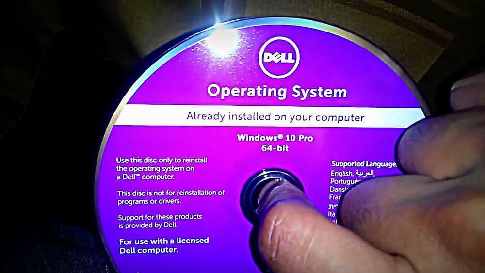 How to do a fresh install of Windows 10 with purple Dell DVD